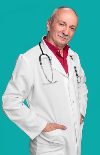 Lékař s stetoskop — Stock fotografie