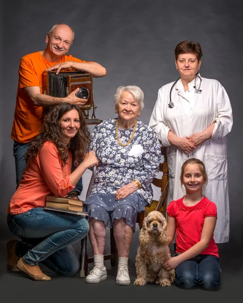 Happy multi-generation family — Stock Photo, Image