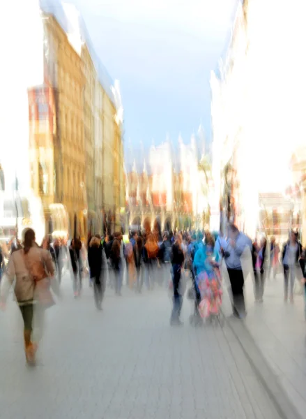 People going along the street — Stock Photo, Image