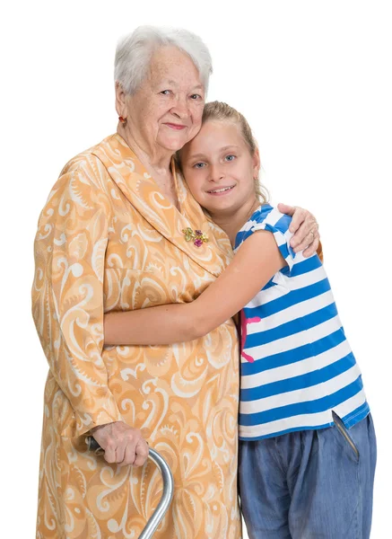 Grandmother and granddaughter — Stock Photo, Image