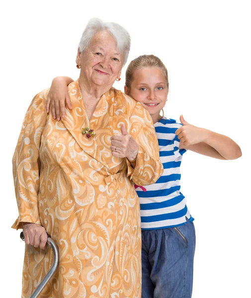 Grandmother and granddaughter — Stock Photo, Image