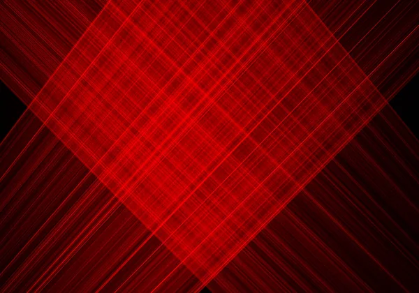 Streszczenie Czerwonych Linii Narysowanych Światłem Czarnym Tle Linie Laserowe — Zdjęcie stockowe