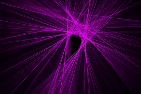 Abstract Purple Lines Drawn Light Black Background Laser Lines — Stock Photo, Image