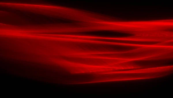 Linhas Vermelhas Abstratas Desenhadas Pela Luz Sobre Fundo Preto Linhas — Fotografia de Stock