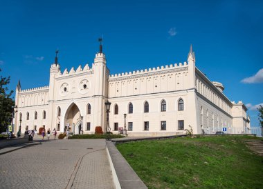 Lublin, Polonya - 27 Temmuz 2018: Sokakları ve mimari Lublin eski şehir. Lublin Polonya'dokuzuncu büyük şehridir