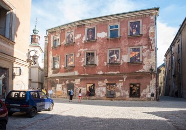 Lublin, Polonya - 27 Temmuz 2018: Sokakları ve mimari Lublin eski şehir. Lublin Polonya'dokuzuncu büyük şehridir