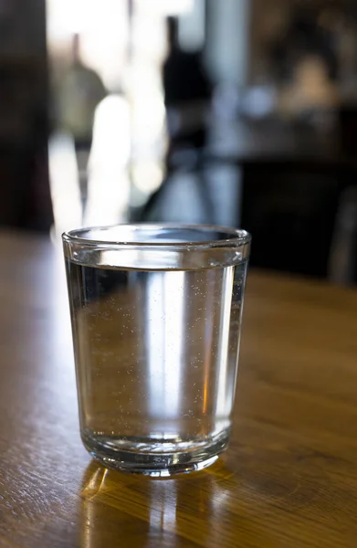 Glass Water Table Cafe — Stock Photo, Image