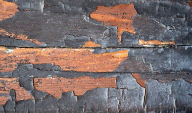 Ahşap bir kapının boyası çatlamış. Soyut arkaplan tasarım için hazır