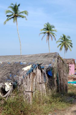 Deniz kıyısındaki ahşap kulübeler, Hindistan