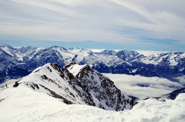 Bela Vista Das Montanhas Alpes Franceses — Fotografia de Stock