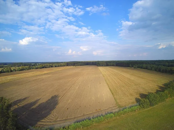 田舎の道路の空中ビュー ポーランド — ストック写真