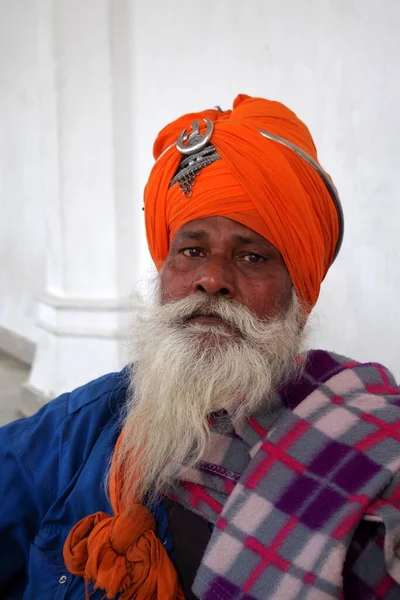 India Nueva Delhi Noviembre 2016 Retrato Sij Templo Sij Nueva —  Fotos de Stock