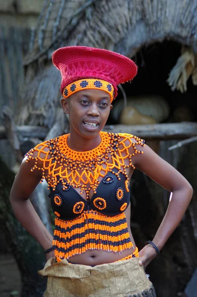 South Africa Gauteng Lesedi Cultural Village March 2016 Woman Bantu — Stockfoto