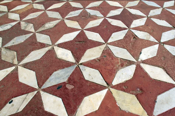 Pavement, made of four courner stars and rhombs — Stock Photo, Image