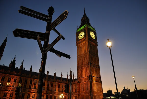 Big ben v noci — Stock fotografie