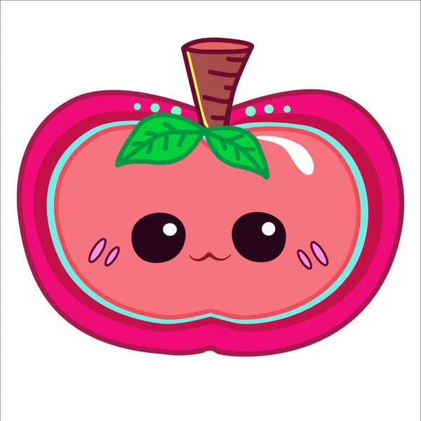 Elle çizilmiş hoş gözleri ve büyüleyici bir gülümsemesi olan tatlı serçe parmak elması. Poster, kartpostal, tişörtler, yumuşak oyuncaklar, tekstil gibi şeyler için kullanabilirsiniz..