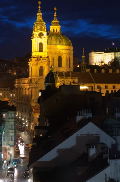 St.Nicholas cathedral in mala strana, Prague — Stock Photo, Image