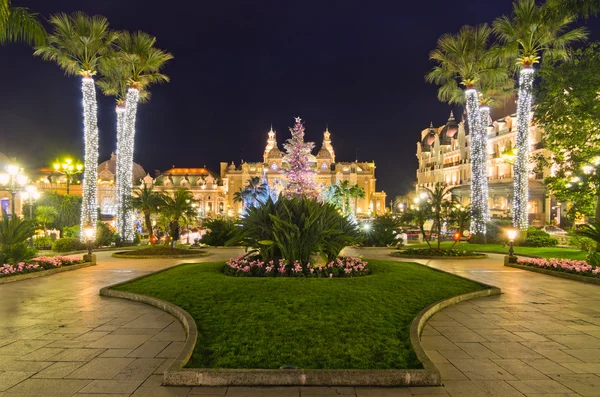 Noel süslemeleri monaco, montecarlo, Fransa