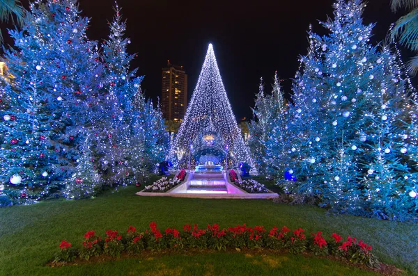 Karácsonyi díszek, Monaco, Montecarlo, Franciaország — Stock Fotó