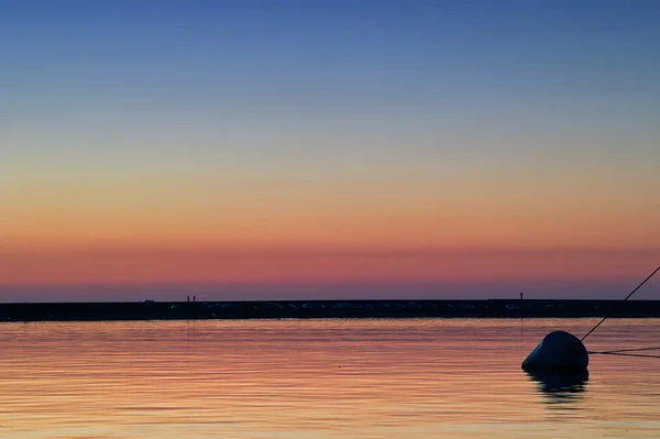 Superyacht at sunset — Stock Photo, Image