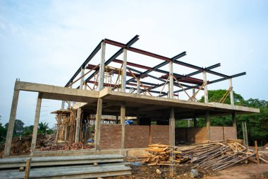 Sitenin modern tarzda perspektif yapısı inşaat halinde.