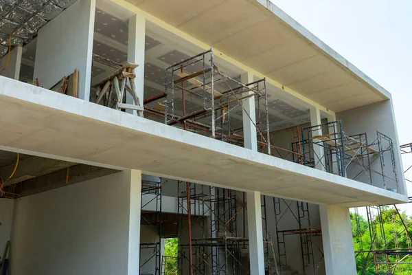 Perspektivische Struktur Des Bau Befindlichen Hauses Modernen Stil Standort — Stockfoto