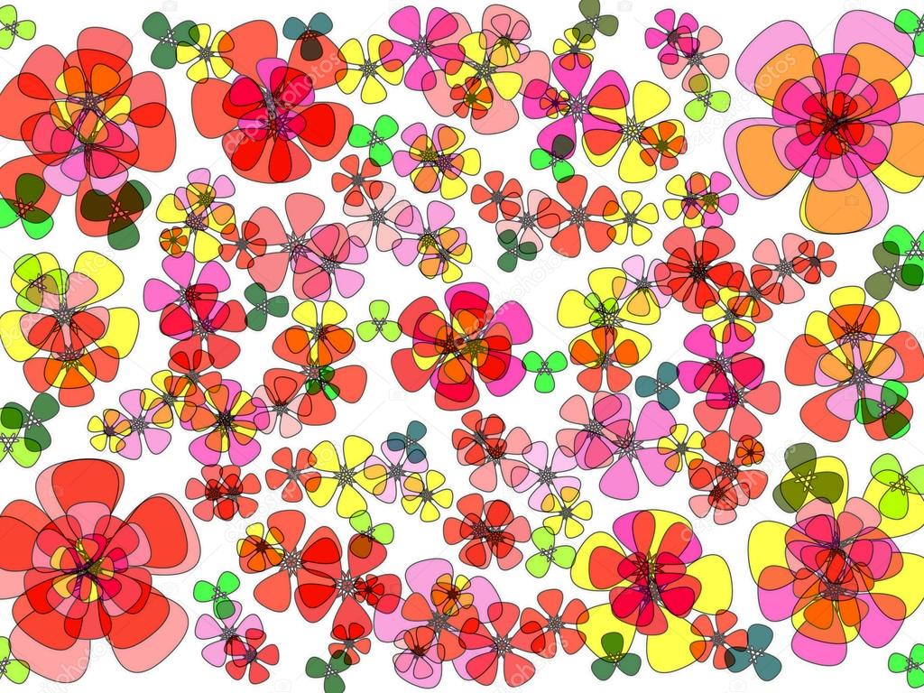 picture Plain Background Design Yellow Green bright modern floral abstract design in red yellow green purple and orange on plain white background stock photo image by c alyone 18489409