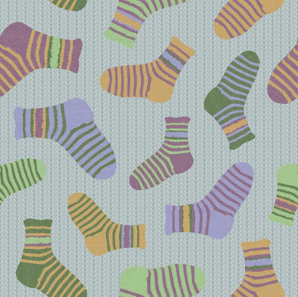 Colored socks seamless pattern — Stock Vector