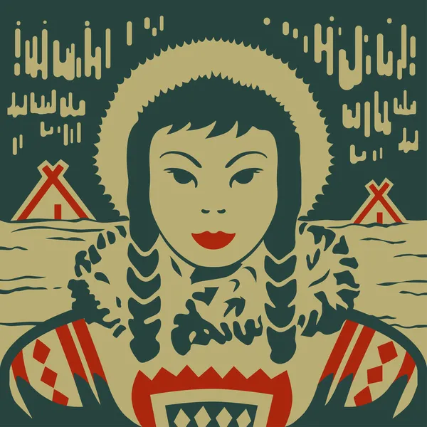 Fille du Nord — Image vectorielle