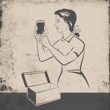 Retro cep telefonu