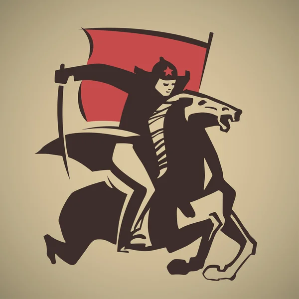 Hombre del Ejército Rojo — Vector de stock