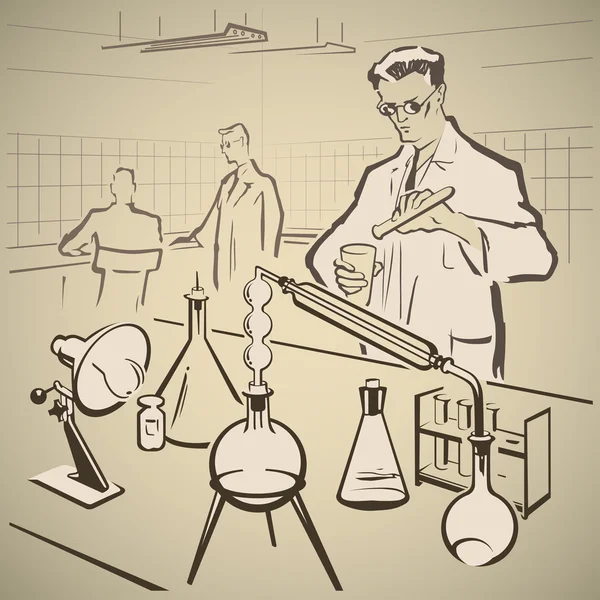 Химики снова исследуют — стоковый вектор