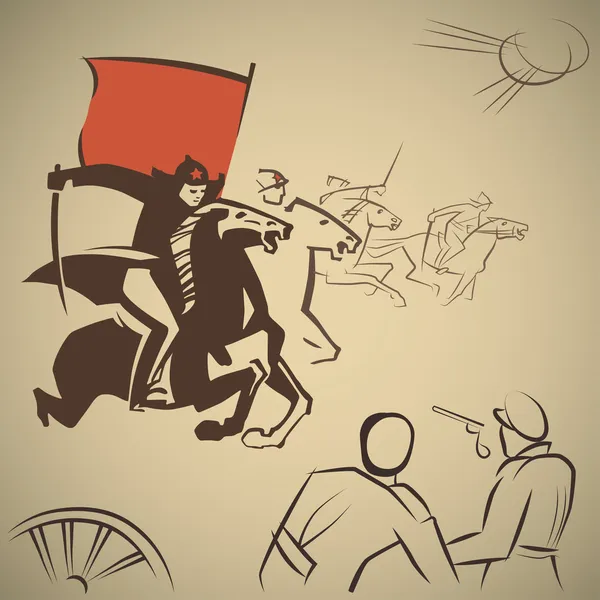 Bataille Armée rouge — Image vectorielle