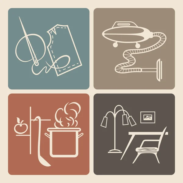 Household icons — Stock Vector
