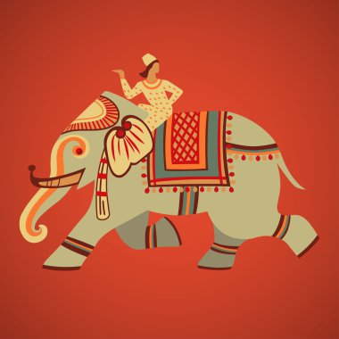 Elephant riding clipart