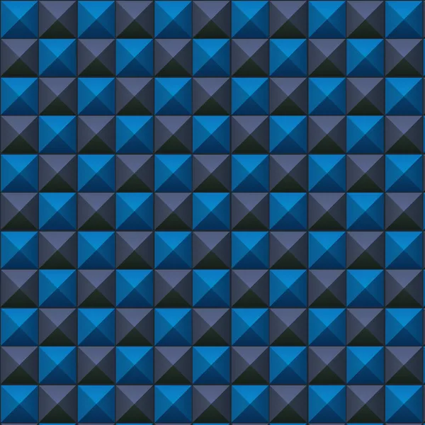 Volumetrische Textur aus blauen und grauen Würfeln — Stockvektor