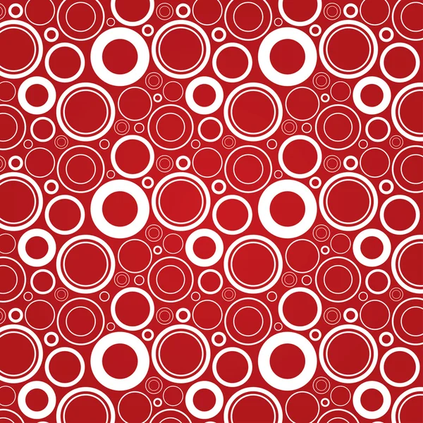 Weiße Kreise auf rotem Hintergrund — Stockfoto