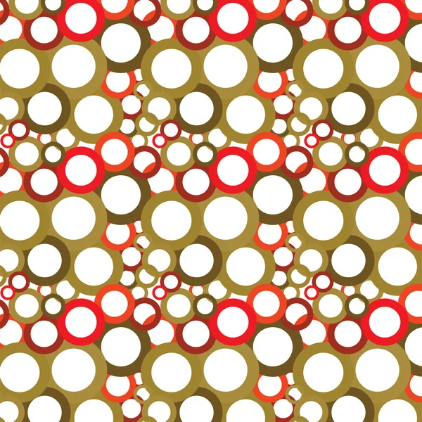 Cercles brun foncé et rouge sur fond blanc — Image vectorielle