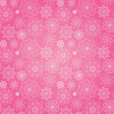 Harika sorunsuz çiçek pembe arka plan beyaz çiçekli