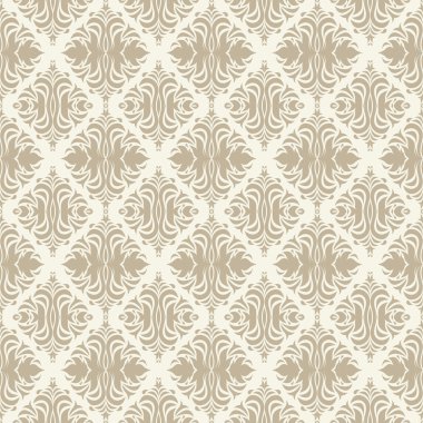 Dikişsiz bej renkli arka plan çiçek süsleme