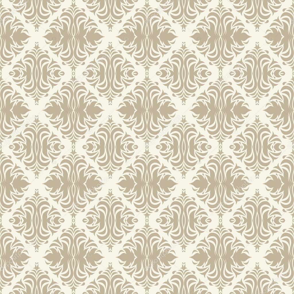 Seamless beige background from a floral ornament