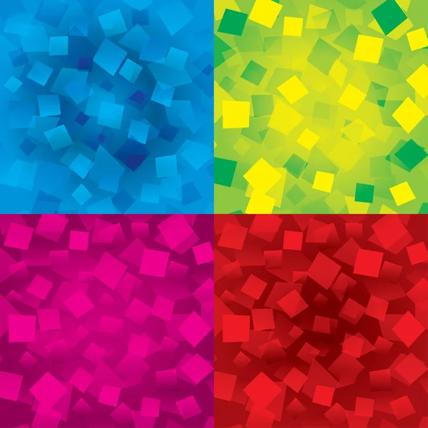 Colorful abstract backgrounds set with rectangles — Stock Photo, Image