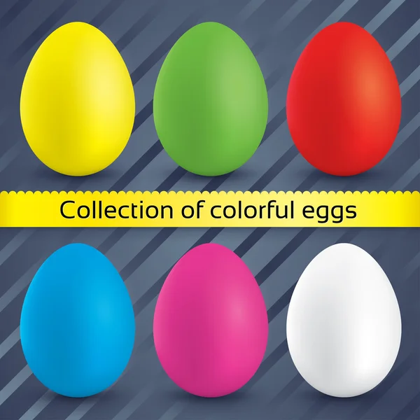 Feliz Páscoa ovos coloridos (coleção ). — Vetor de Stock