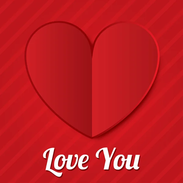 Kırmızı kağıt kalpleri arka plan. Sevgililer günü kartı. — Stok Vektör