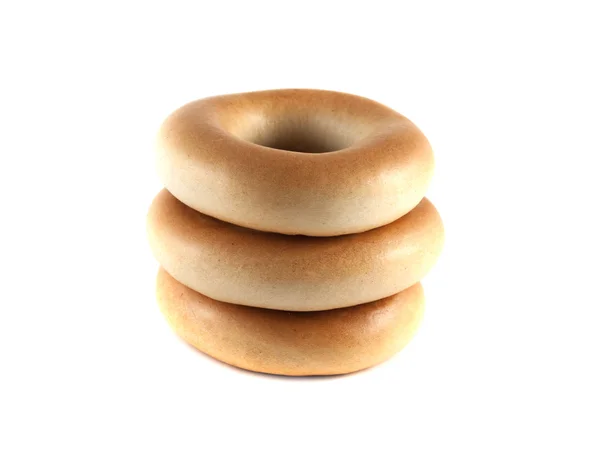 Bagels isolated on white background (three). — Stock Photo, Image