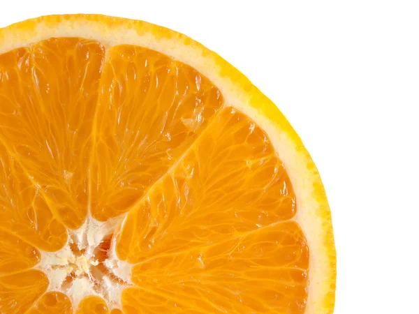 Slice of ripe orange isolated on white background Royalty Free Stock Images