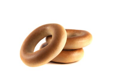 beyaz zemin üzerine (üç izole simit).