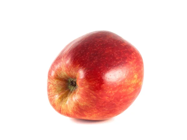 Manzana roja aislada sobre un fondo blanco —  Fotos de Stock