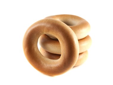 beyaz zemin üzerine (dört izole simit).
