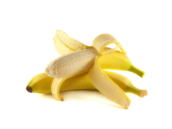 Δύο μπανάνες απομονωμένες σε λευκό φόντο — Φωτογραφία Αρχείου